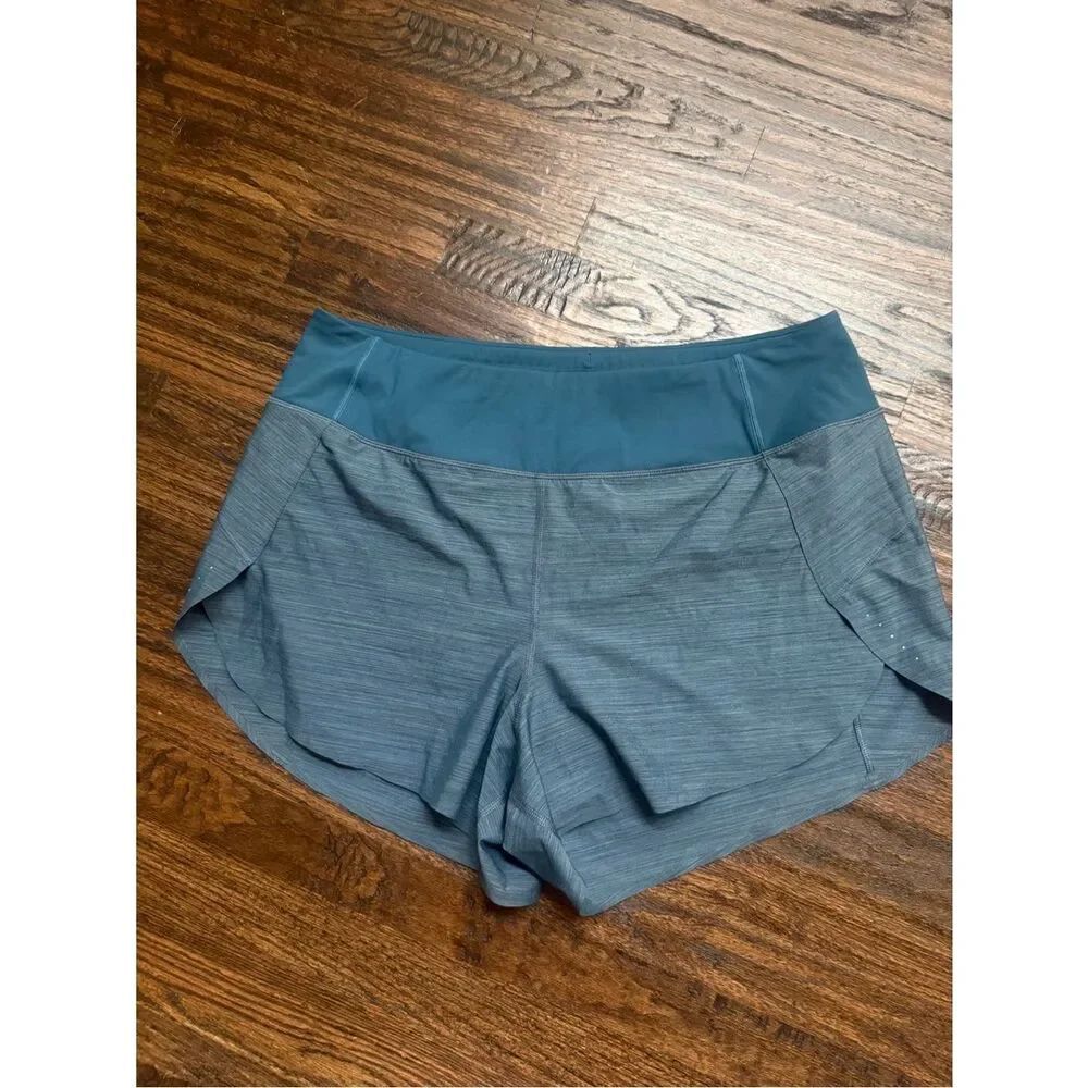 Athleta Run With It Textured Shorts 3.5" Athletic Navy Running Work 1X